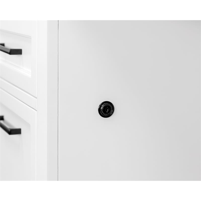 modern wood desk office writing table fully assembled white finish