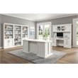 Modern Wood Hutch With Doors Storage Hutch Fully Assembled White