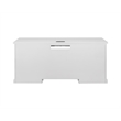 Modern Wood Hutch With Doors and Desk Storage Fully Assembled White
