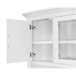Modern Wood Hutch With Doors and Desk Storage Fully Assembled White