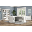 Modern Wood L-Desk & Return Writing Table & Return Office White