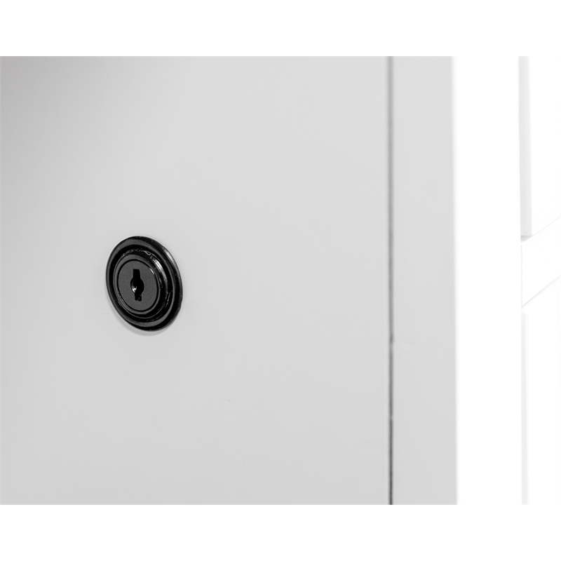 Modern Wood L-Desk & Return Writing Table & Return Office White