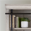 Traditional 8' Tall Wood Bookcase Wall With Ladder Aged Office Bookcases White