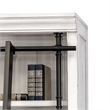 Traditional 8' Tall Wood Bookcase Wall With Ladder Aged Office Bookcases White