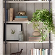 Traditional 8' Tall Wood Bookcase Wall With Ladder Aged Office Bookcases White