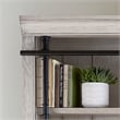 Traditional 8' Tall Wood Bookcase Wall With Ladder Aged Office Bookcases White