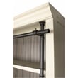 Traditional 8' Tall Wood Bookcase Wall With Ladder Aged Office Bookcases White