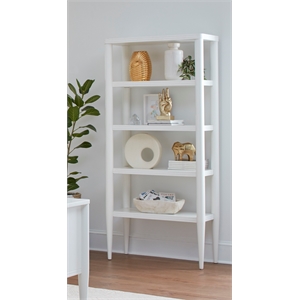 Contemporary Wood Open Etagere  Office Etagere Storage Bookcase White