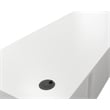 Contemporary Wood Half-Pedestal Desk  Office Desk  Accent Desk  White