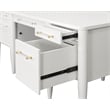 Contemporary Wood Half-Pedestal Desk  Office Desk  Accent Desk  White