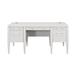 Contemporary Wood Half-Pedestal Desk  Office Desk  Accent Desk  White
