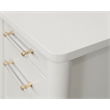 Contemporary Wood Half-Pedestal Desk  Office Desk  Accent Desk  White