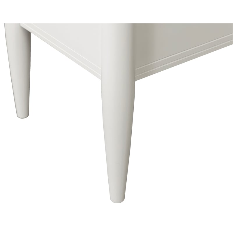 Contemporary Wood Half-Pedestal Desk  Office Desk  Accent Desk  White