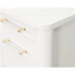 Contemporary Wood Half-Pedestal Desk  Office Desk  Accent Desk  White