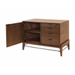Mid-century Wood Modern Small Console with File Drawers Brown