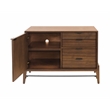 Mid-century Wood Modern Small Console with File Drawers Brown