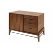 Mid-century Wood Modern Small Console with File Drawers Brown