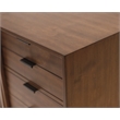 Mid-century Wood Modern Small Console with File Drawers Brown