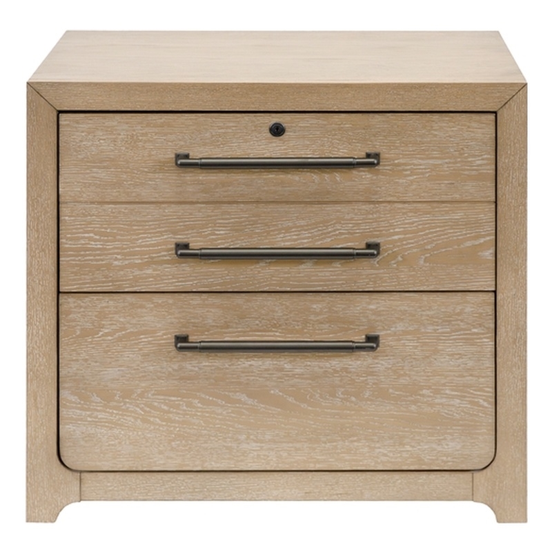 Martin Furniture Wood Lateral File Storage File Drawer in Light Brown