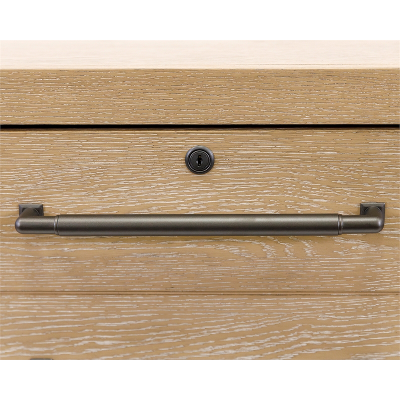 Martin Furniture Wood Lateral File Storage File Drawer in Light Brown
