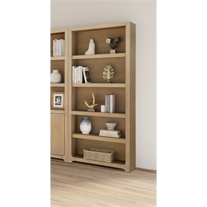 Modern Wood Open Bookcase Office Storage Shelving Fully Assembled Light Brown