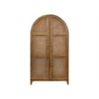 Coastal Arch shaped Bar Cabinet Dining Cabinet Fully Assembled Brown Wood
