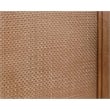 Coastal Arch shaped Bar Cabinet Dining Cabinet Fully Assembled Brown Wood