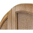 Coastal Arch shaped Bar Cabinet Dining Cabinet Fully Assembled Brown Wood
