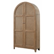 Coastal Arch shaped Bar Cabinet Dining Cabinet Fully Assembled Brown Wood