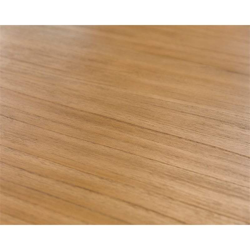 Coastal Wood Rectangular Kitchen Table with Eight Chairs Brown