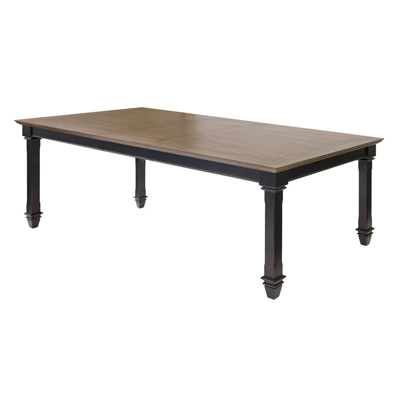 Traditional Wood Kitchen Extension Dining Table and Six Chairs Black
