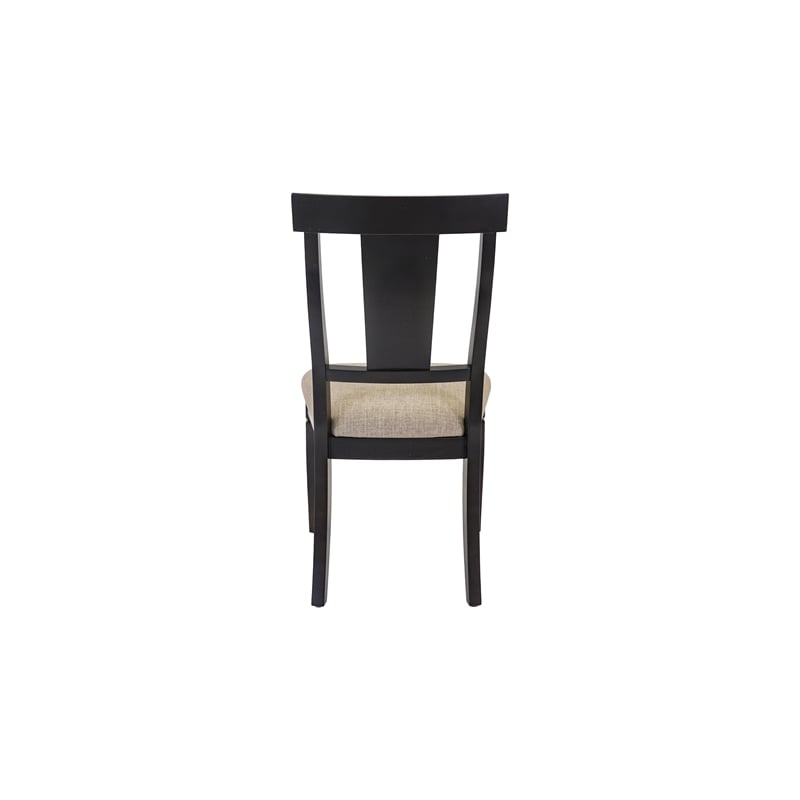 Traditional Wood Kitchen Extension Dining Table and Six Chairs Black