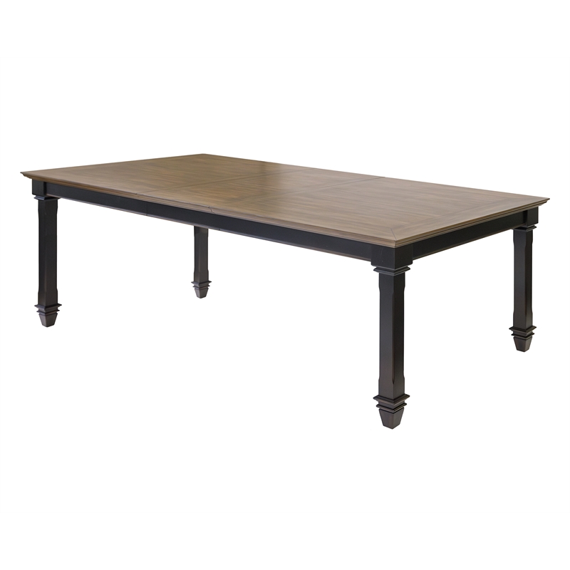 Traditional Wood Kitchen Extension Dining Table and Eight Chairs Black
