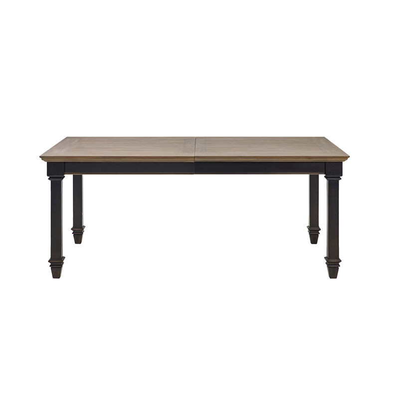 Traditional Wood Kitchen Extension Dining Table and Eight Chairs Black