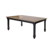 Traditional Wood Kitchen Extension Dining Table and Eight Chairs Black