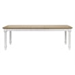 Traditional Wood Kitchen Extension Dining Table and Eight Chairs White