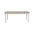 Traditional Wood Kitchen Extension Dining Table and Eight Chairs White