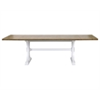 Modern Wood Rectangular Trestle Base Kitchen Dining Table Brown