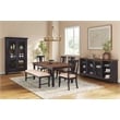 Traditional Wood Sideboard Dining Storage TV Stand Fully Assembled Black