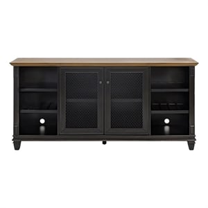 Traditional Wood Sideboard Dining Storage TV Stand Fully Assembled Black
