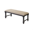 Traditional Wood Dining Table Bench Kitchen seat Fully Assembled Black