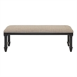 Traditional Wood Dining Table Bench Kitchen seat Fully Assembled Black