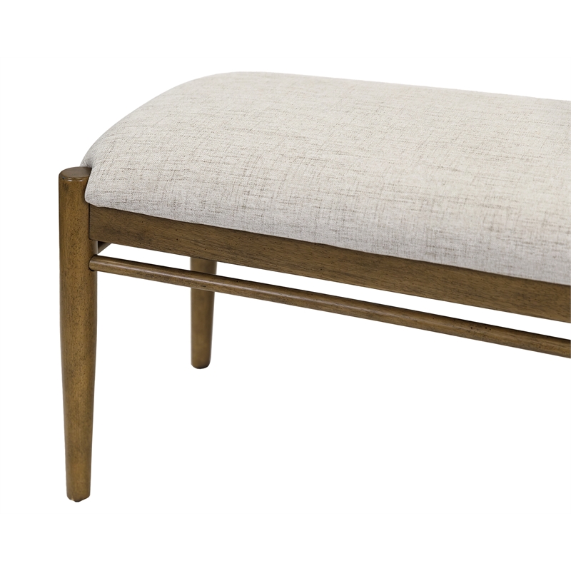 Modern Wood Dining Table Bench Kitchen seat Fully Assembled Brown