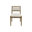 Two Wood Modern Upholstered Back Chairs Dining Seats Kitchen Table Seats Brown