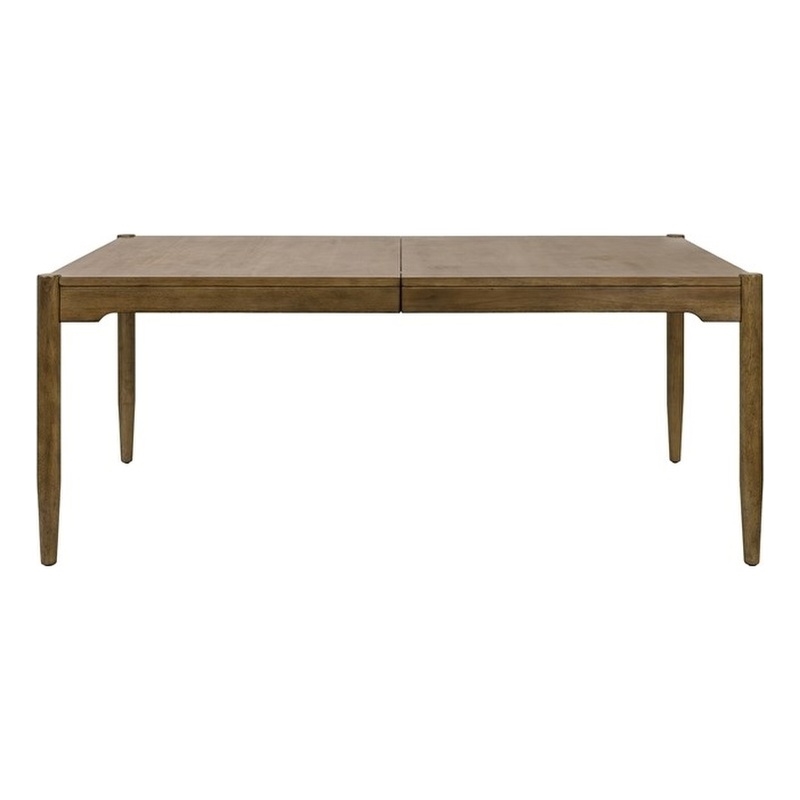 Modern Wood Rectangular Kitchen Dining Table Kitchen Table Brown