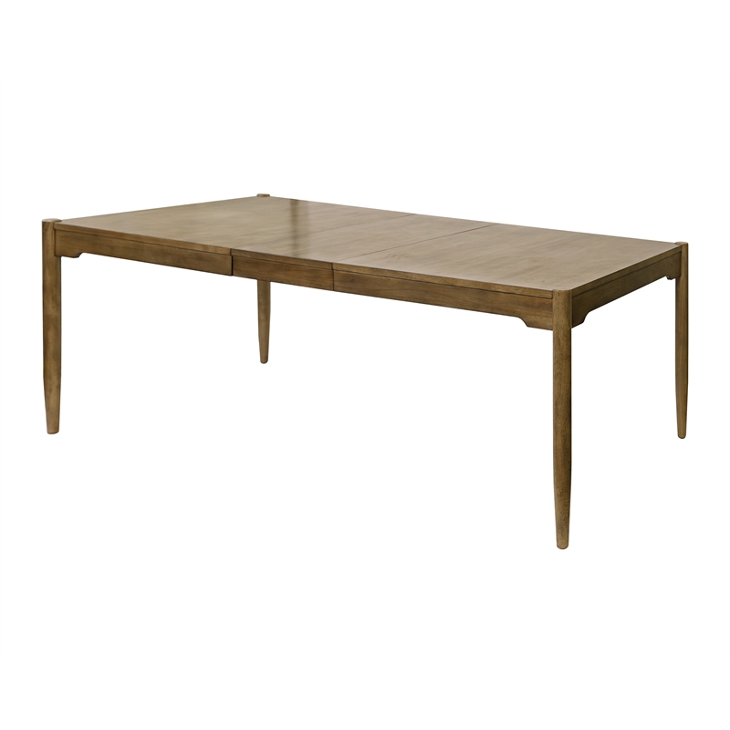 Modern Wood Rectangular Kitchen Dining Table with Six Chairs Brown