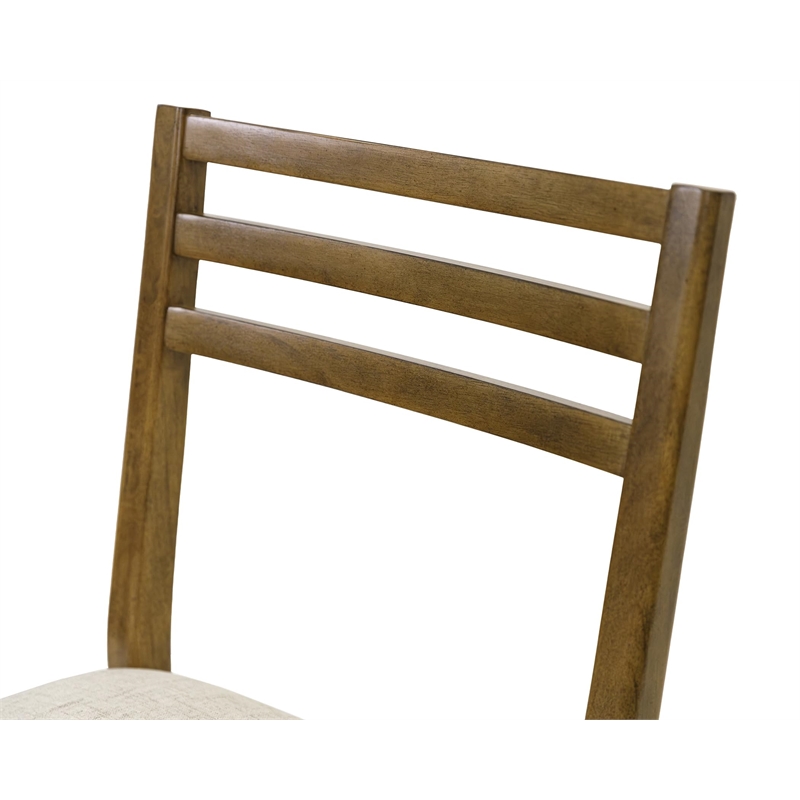 Modern Wood Rectangular Kitchen Dining Table with Eight Chairs Brown