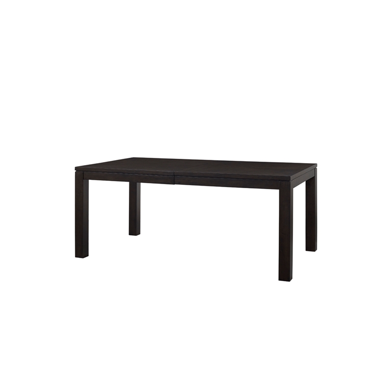 Modern Wood Rectangular Extension Kitchen Dining Table Black