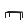 Modern Wood Rectangular Extension Kitchen Dining Table Black