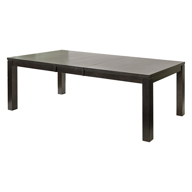 Modern Wood Rectangular Extension Kitchen Dining Table Black